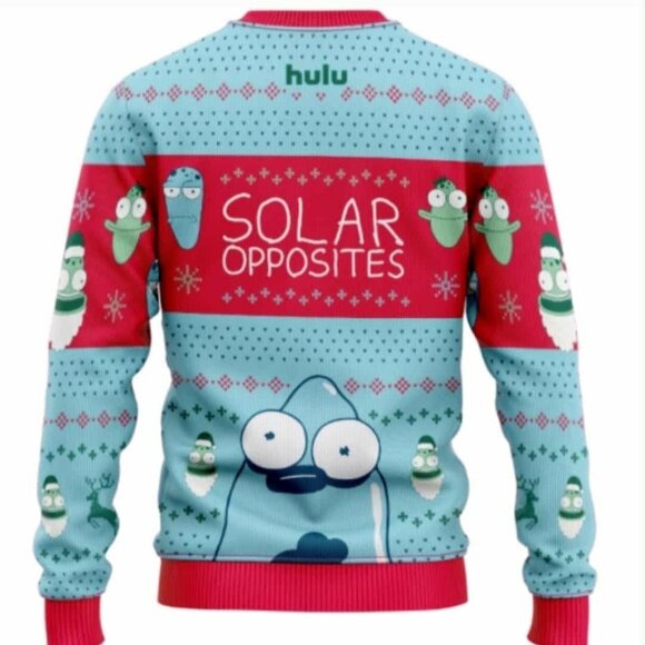HULU SOLAR OPPOSITES UGLY CHRISTMAS SWEATER XL NWT - Picture 2 of 7